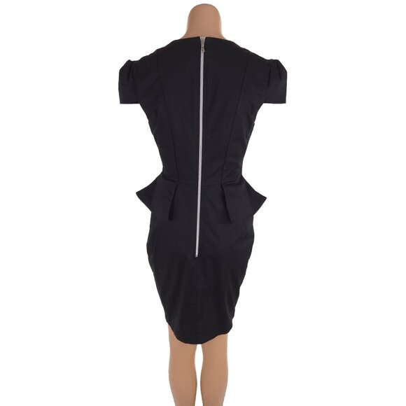 Alexander McQueen McQ Peplum Dress 42 US 6 S Black Plato’s Atlantis S/S 2010 - Picture 7 of 11